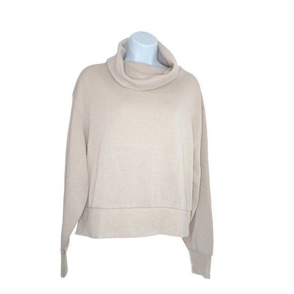 Junior’s Burnout Boxy Turtle Neck Top Mink / Gray - Picture 7 of 16